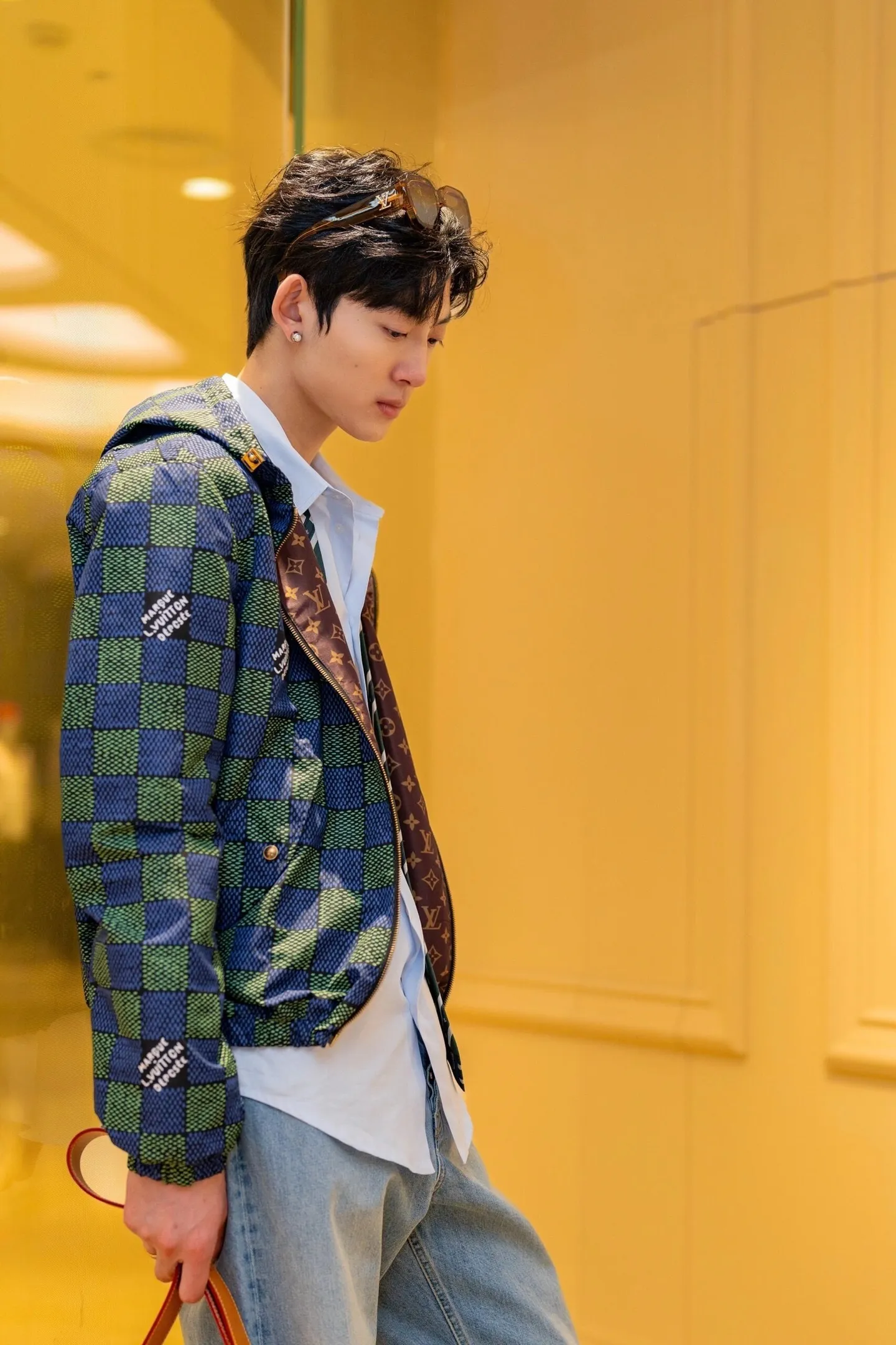 Louis Vuitton/Louis Vuitton presbyopic checkerboard double-sided jacket